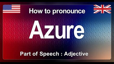 Azure pronunciation - An azure bluet can be broken instantly with any item or by hand, dropping itself. An azure bluet also breaks if water or lava runs over its location, if a piston extends or pushes a block into its location, or if a block under the plant is moved or destroyed. Block. Azure Bluet. Hardness.